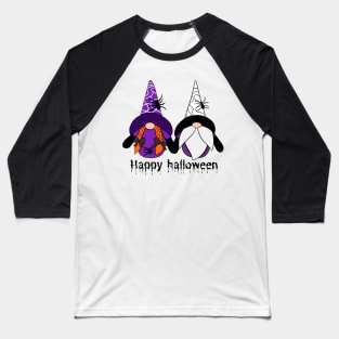 Happy Halloween! Cute Halloween Gnomes Spiders Autumn Vibes Halloween Thanksgiving Baseball T-Shirt